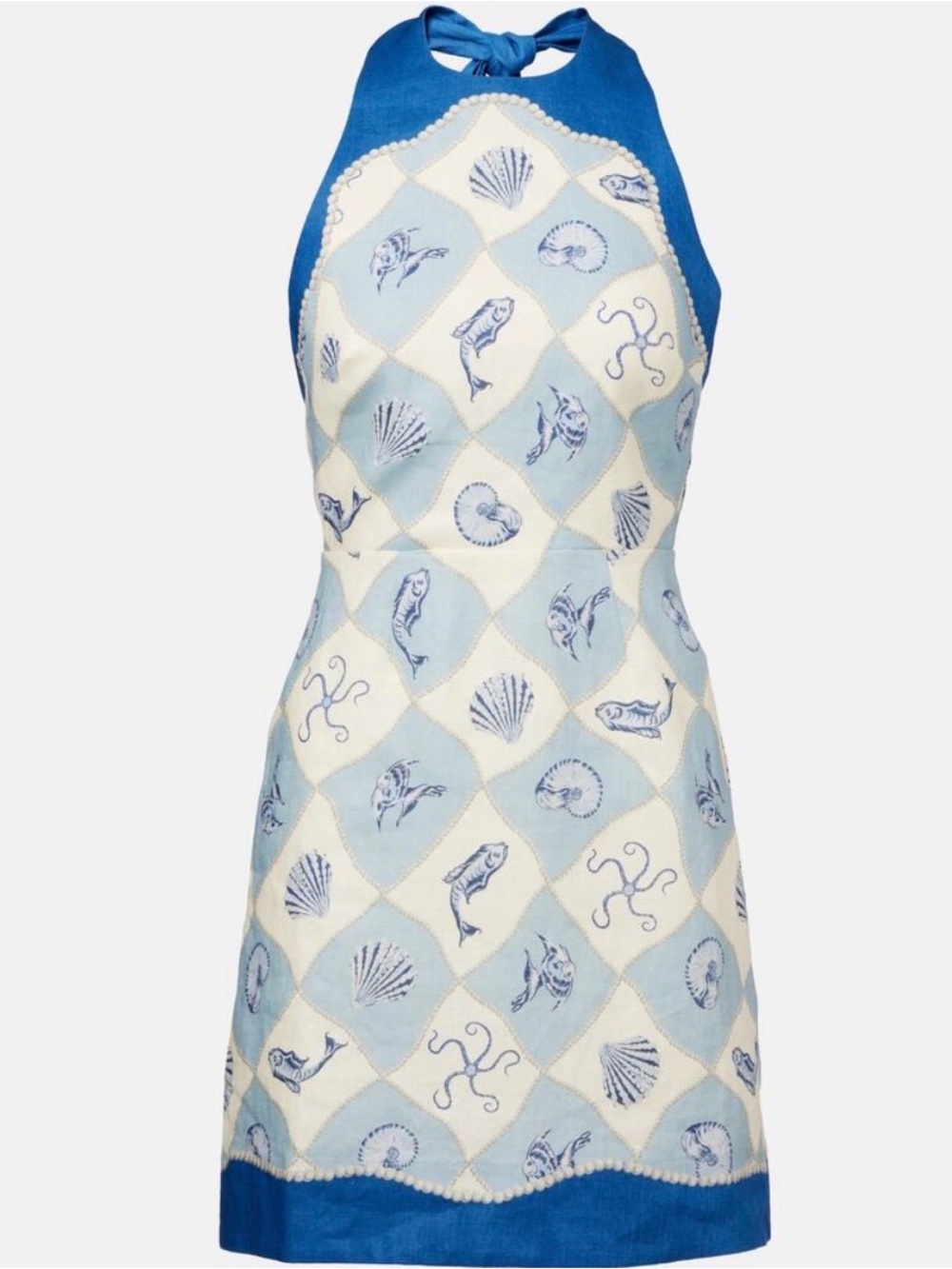 Alemais Pia printed linen minidress US 2